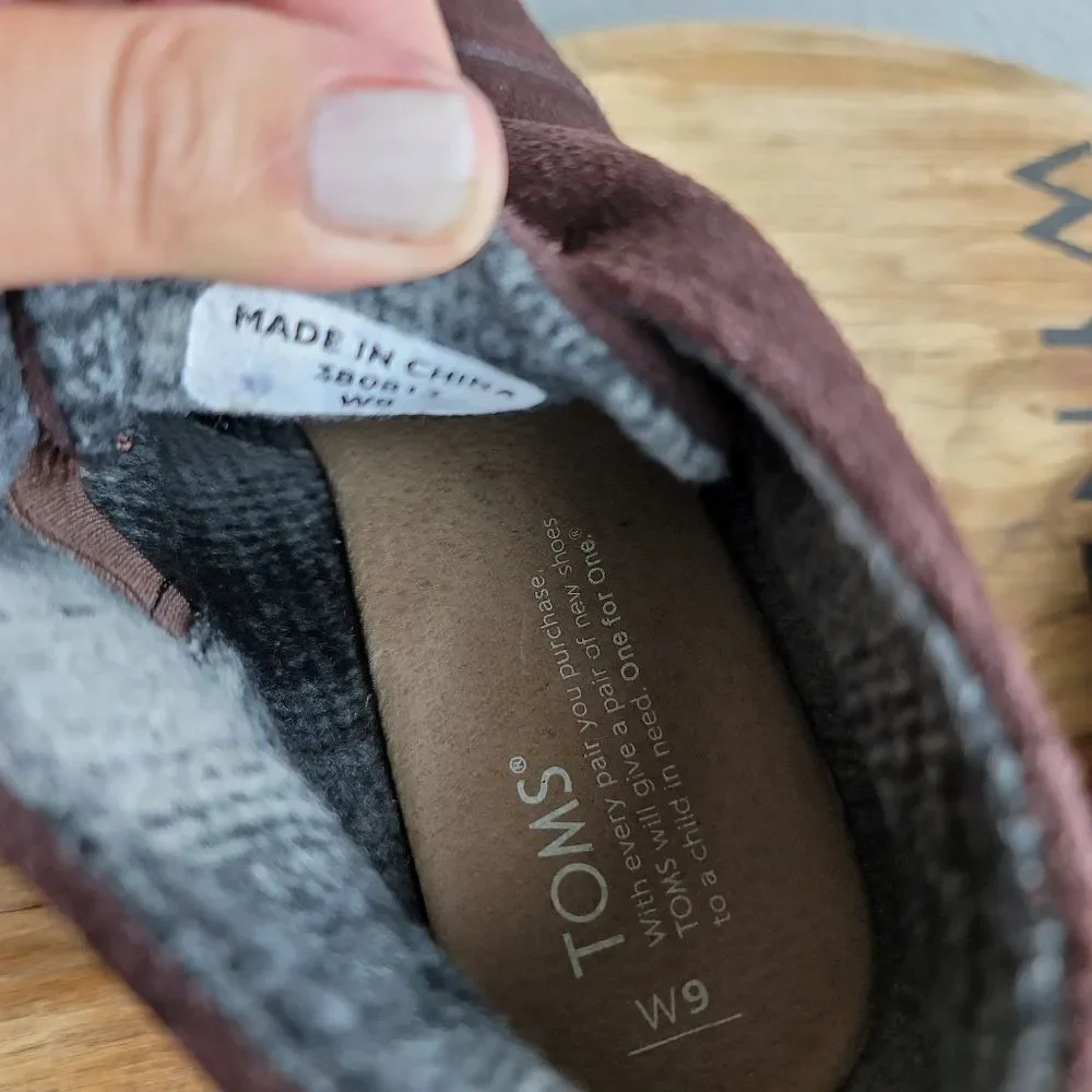 Toms suede desert wedge ankle booties chocolate